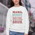 Mama Mommy Mom Bruh Baseball Mom Life Youth Crewneck Sweatshirt
