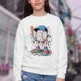 Melting Slime Sprinkle Baseball Mascot With Bat Youth Crewneck Sweatshirt Melting Slime Sprinkle Baseball Mascot With Bat Youth Crewneck Sweatshirt