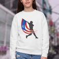 Puerto Rico Baseball Flag Player Boricua Heritage Sports Youth Crewneck Sweatshirt Puerto Rico Baseball Flag Player Boricua Heritage Sports Youth Crewneck Sweatshirt