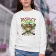 Respect The Drip Mardi Gras Baseball Ice Cream Boys Carnival Youth Crewneck Sweatshirt Respect The Drip Mardi Gras Baseball Ice Cream Boys Carnival Youth Crewneck Sweatshirt