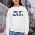 Schlitt Happens NY Bronx I Heart Baseball Apparel Youth Crewneck Sweatshirt Schlitt Happens NY Bronx I Heart Baseball Apparel Youth Crewneck Sweatshirt