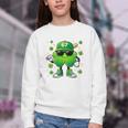 Shamrocks Playing Baseball St Patricks Day 6 7 Meme Men Boys Youth Crewneck Sweatshirt