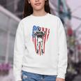 US Flag Baseball Player Batter Sport Lover Team Coach Family Youth Crewneck Sweatshirt