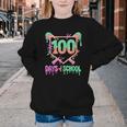 100 Days Of School Baseball Ice Cream Drip 100th Day Player Youth Crewneck Sweatshirt