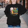 100 Days Of School Baseball Ice Cream Drip Boys Kids Player Youth Crewneck Sweatshirt