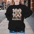 100 Days Of School Baseball Love Valentine’s Day Men Women Youth Crewneck Sweatshirt
