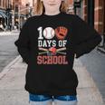 100 Days Of School Baseball Player Teacher Student Youth Crewneck Sweatshirt
