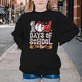 100 Days Of School Cute Bow Baseball Boy Girl Teacher Youth Crewneck Sweatshirt