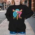 67 Baseball Ice Cream Drip Player Youth Crewneck Sweatshirt