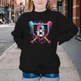 8th Birthday Boys Baseball Ice Cream Drip Boys Baseball Youth Crewneck Sweatshirt