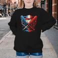 American Baseball Drip Graffiti Ball And Bat Youth Crewneck Sweatshirt