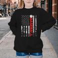 American Flag Baseball Team Baseball Player Baseball Youth Crewneck Sweatshirt