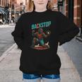 Backstop Catcher Baseball Graphic Youth Crewneck Sweatshirt