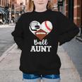 Ball Aunt Heart Football Baseball Hockey Game Day Youth Crewneck Sweatshirt Ball Aunt Heart Football Baseball Hockey Game Day Youth Crewneck Sweatshirt