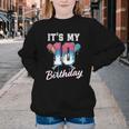 Baseball 10 Year Old Ice Cream Drip 10th Birthday Boys Youth Crewneck Sweatshirt