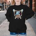 Baseball 5 Year Old Ice Cream Drip 5th Birthday Boy Number 5 Youth Crewneck Sweatshirt Baseball 5 Year Old Ice Cream Drip 5th Birthday Boy Number 5 Youth Crewneck Sweatshirt