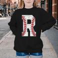Baseball Alphabet Monogram Initial Letter R Youth Crewneck Sweatshirt
