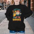 Baseball Banana Sports Drip Art For Kids Youth Crewneck Sweatshirt