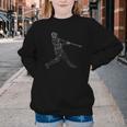 Baseball Batter Line Abstract Geometry Team Player Family Youth Crewneck Sweatshirt