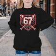 Baseball Candy Cane Drip 6 7 Six Seven Meme Christmas Boys Youth Crewneck Sweatshirt