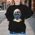 Baseball Catcher Mask Ice Cream Dripping Baseball Boy Youth Youth Crewneck Sweatshirt