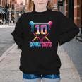 Baseball Drip 10th Birthday Boy Double Digits Ice Cream Drip Youth Crewneck Sweatshirt