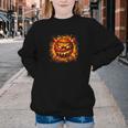 Baseball Drip Angry Lava Slime Ball Graphic Youth Crewneck Sweatshirt