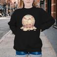 Baseball Drip Ice Cream Melting Illustration Youth Crewneck Sweatshirt