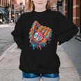 Baseball Drip Ice Cream Sprinkles Baseball Glove For Boys Youth Crewneck Sweatshirt