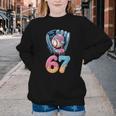 Baseball Drip Number 67 Player 67th Birthday Ice Cream 67 Youth Crewneck Sweatshirt