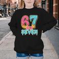 Baseball Drip Number 67 Player Trendy 6 7 Meme Youth Crewneck Sweatshirt