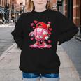 Baseball Drip Valentine Sports Vday Ice Cream Drip Heart Youth Crewneck Sweatshirt