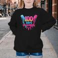 Baseball Ice Cream Drip 100 Days Of School Boys Girls 100th Youth Crewneck Sweatshirt