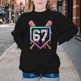 Baseball Ice Cream Drip 67 Player Dabbing Six Seven Boys Youth Crewneck Sweatshirt