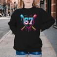 Baseball Ice Cream Drip Number 67 Player 67th Birthday 67 Youth Crewneck Sweatshirt Baseball Ice Cream Drip Number 67 Player 67th Birthday 67 Youth Crewneck Sweatshirt