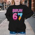 Baseball Ice Cream Drip Number 67 Player Or 67th Birthday Youth Crewneck Sweatshirt Baseball Ice Cream Drip Number 67 Player Or 67th Birthday Youth Crewneck Sweatshirt