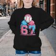Baseball Ice Cream Drip Six Seven Gen Alpha Meme 67 Youth Crewneck Sweatshirt
