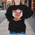 Baseball Ice Cream Drip Baseball Strawberry For Youth Red Youth Crewneck Sweatshirt Baseball Ice Cream Drip Baseball Strawberry For Youth Red Youth Crewneck Sweatshirt
