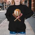 Baseball Ice Cream Drip Style Melting Ice Cream Youth Teen Youth Crewneck Sweatshirt