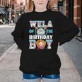Baseball Ice Cream Drip Wela Of The Birthday Boy Youth Crewneck Sweatshirt