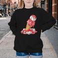 Baseball Ice Cream Drip Youth Strawberry Baseball Red Youth Crewneck Sweatshirt Baseball Ice Cream Drip Youth Strawberry Baseball Red Youth Crewneck Sweatshirt