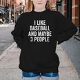 I Like Baseball And Maybe 3 People Baseball Player Youth Crewneck Sweatshirt I Like Baseball And Maybe 3 People Baseball Player Youth Crewneck Sweatshirt
