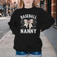 Baseball Nanny Baseball Coquette Bow Youth Crewneck Sweatshirt