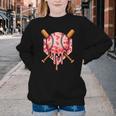 Baseball Pink Camo Ice Cream Youth Boys Girls Youth Crewneck Sweatshirt Baseball Pink Camo Ice Cream Youth Boys Girls Youth Crewneck Sweatshirt