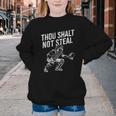 Baseball Player Catcher Thou Shalt Not Steal Coach Baseball Youth Crewneck Sweatshirt Baseball Player Catcher Thou Shalt Not Steal Coach Baseball Youth Crewneck Sweatshirt