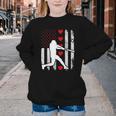 Baseball Silhouette Heart USA Flag Hearts American Boys Kids Youth Crewneck Sweatshirt Baseball Silhouette Heart USA Flag Hearts American Boys Kids Youth Crewneck Sweatshirt