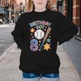 Birthday Boy 8th Birthday Baseball Youth Crewneck Sweatshirt