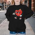 Boy Valentines Day Heart Love Baseball Boys Men Kids Youth Crewneck Sweatshirt