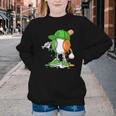 Boys St Patricks Day Kids Baseball Player Ice Cream Drip Youth Crewneck Sweatshirt