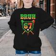 Bruh 67 Baseball Christmas Gingerbread Drip Number 67 Player Youth Crewneck Sweatshirt Bruh 67 Baseball Christmas Gingerbread Drip Number 67 Player Youth Crewneck Sweatshirt